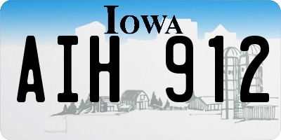 IA license plate AIH912