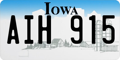 IA license plate AIH915