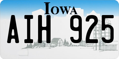 IA license plate AIH925