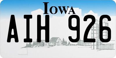 IA license plate AIH926