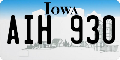 IA license plate AIH930