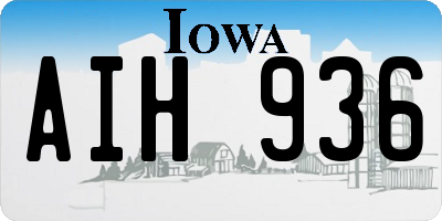 IA license plate AIH936