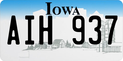 IA license plate AIH937