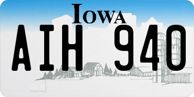 IA license plate AIH940