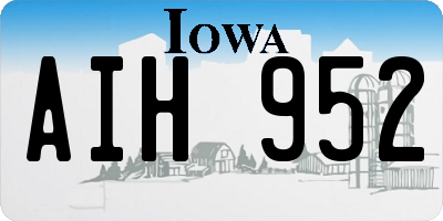 IA license plate AIH952
