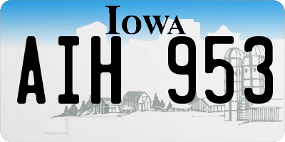 IA license plate AIH953