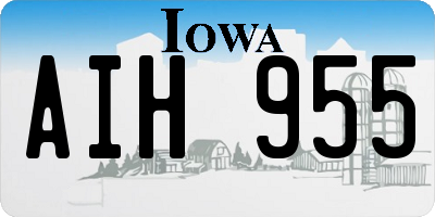 IA license plate AIH955