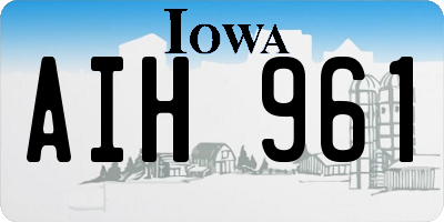 IA license plate AIH961