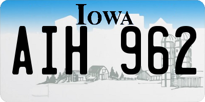 IA license plate AIH962