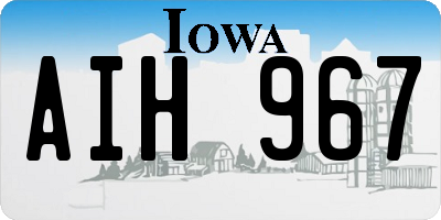 IA license plate AIH967