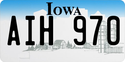 IA license plate AIH970