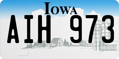 IA license plate AIH973