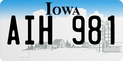 IA license plate AIH981