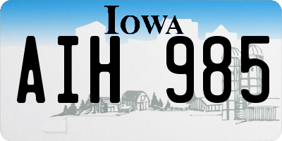 IA license plate AIH985