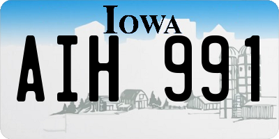 IA license plate AIH991