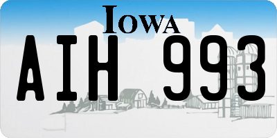 IA license plate AIH993