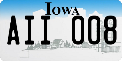 IA license plate AII008