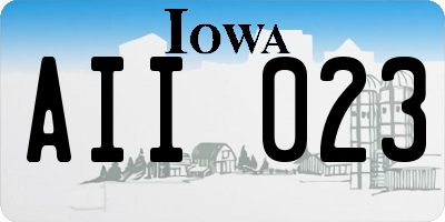 IA license plate AII023