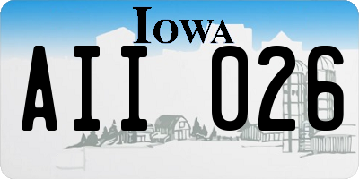 IA license plate AII026