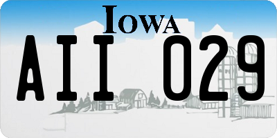 IA license plate AII029