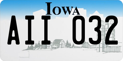 IA license plate AII032