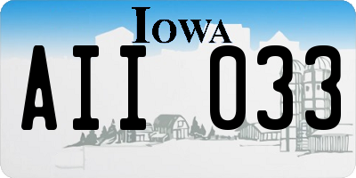 IA license plate AII033