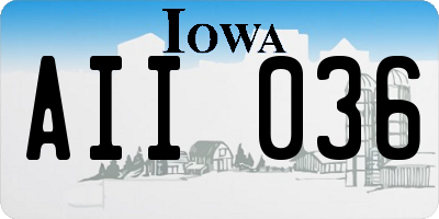 IA license plate AII036