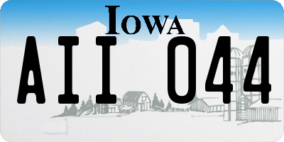 IA license plate AII044