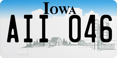 IA license plate AII046