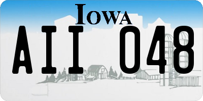 IA license plate AII048