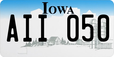 IA license plate AII050