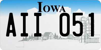 IA license plate AII051