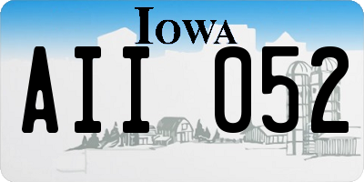 IA license plate AII052