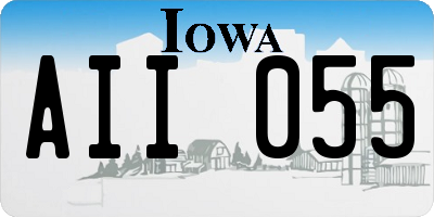 IA license plate AII055