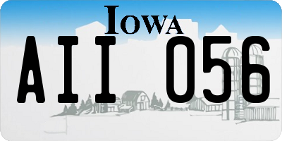 IA license plate AII056