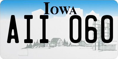 IA license plate AII060