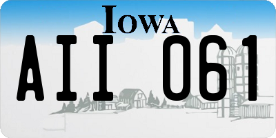 IA license plate AII061