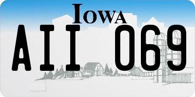 IA license plate AII069