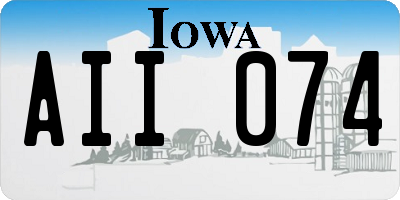 IA license plate AII074