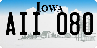 IA license plate AII080