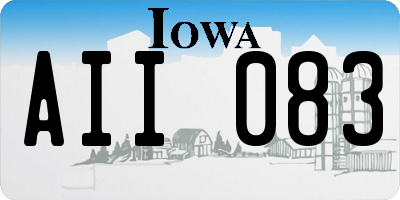 IA license plate AII083