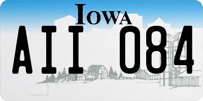 IA license plate AII084