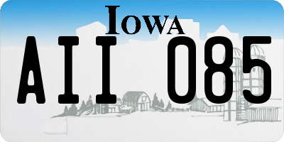 IA license plate AII085