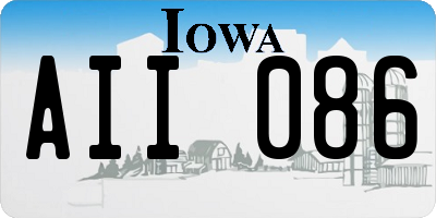 IA license plate AII086