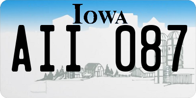 IA license plate AII087