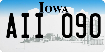 IA license plate AII090