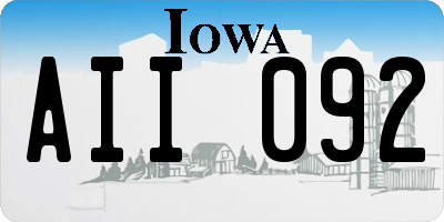 IA license plate AII092