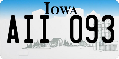 IA license plate AII093