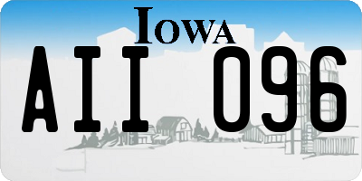 IA license plate AII096