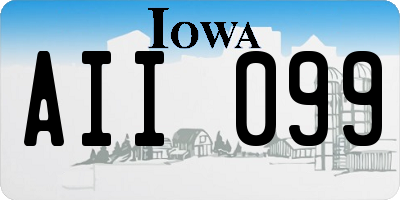 IA license plate AII099